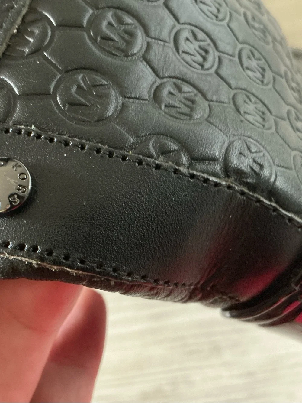 Michael Kors women’s Blakeley logo embossed ankle rain boots black size 8